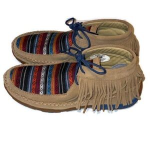Twisted X Serape Fringe Driving Moccasins